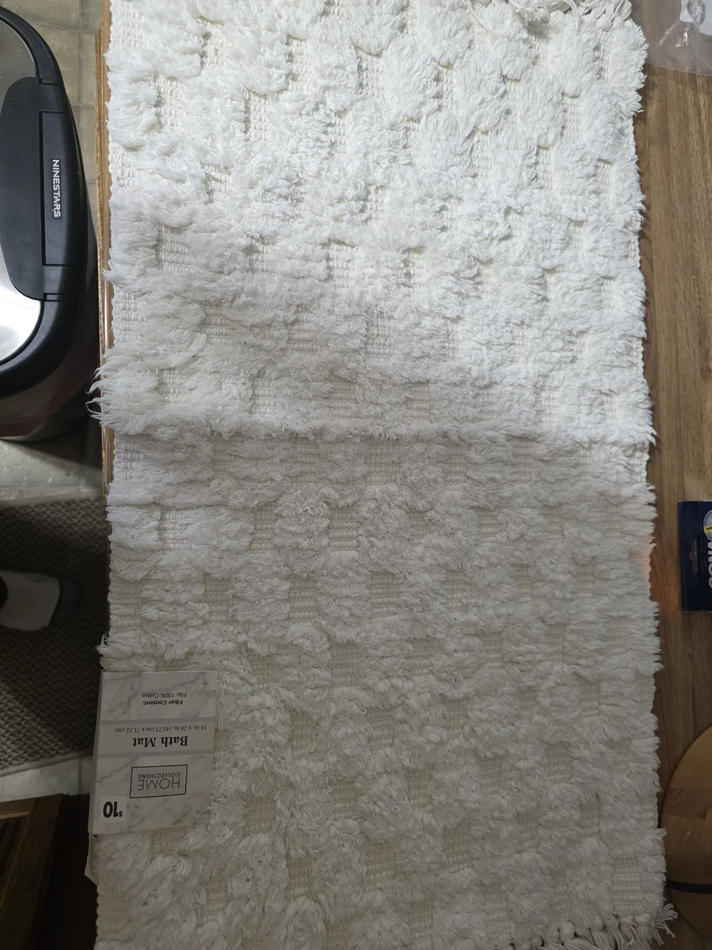 Home Collection Cream Shag Bath Mats Set Of 3